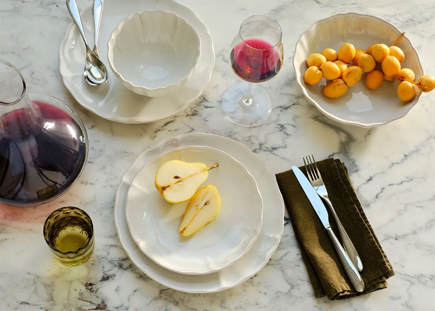 Pasta Plate - White, Ceramic