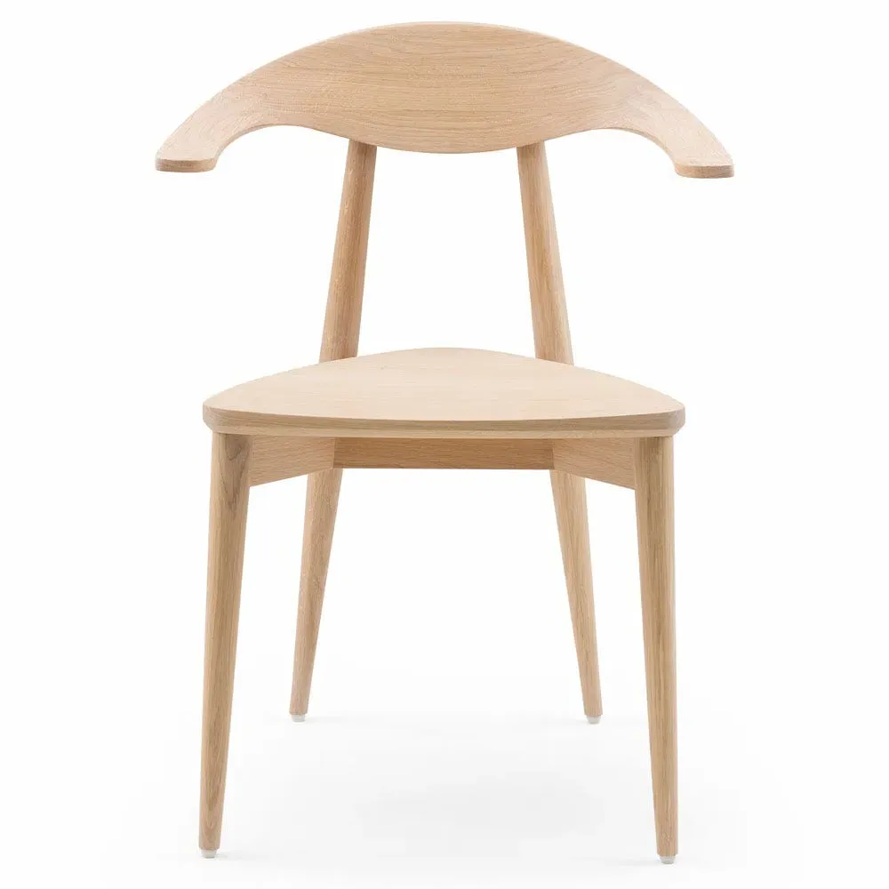 Dining Chair with Carved Backrest - Oak image