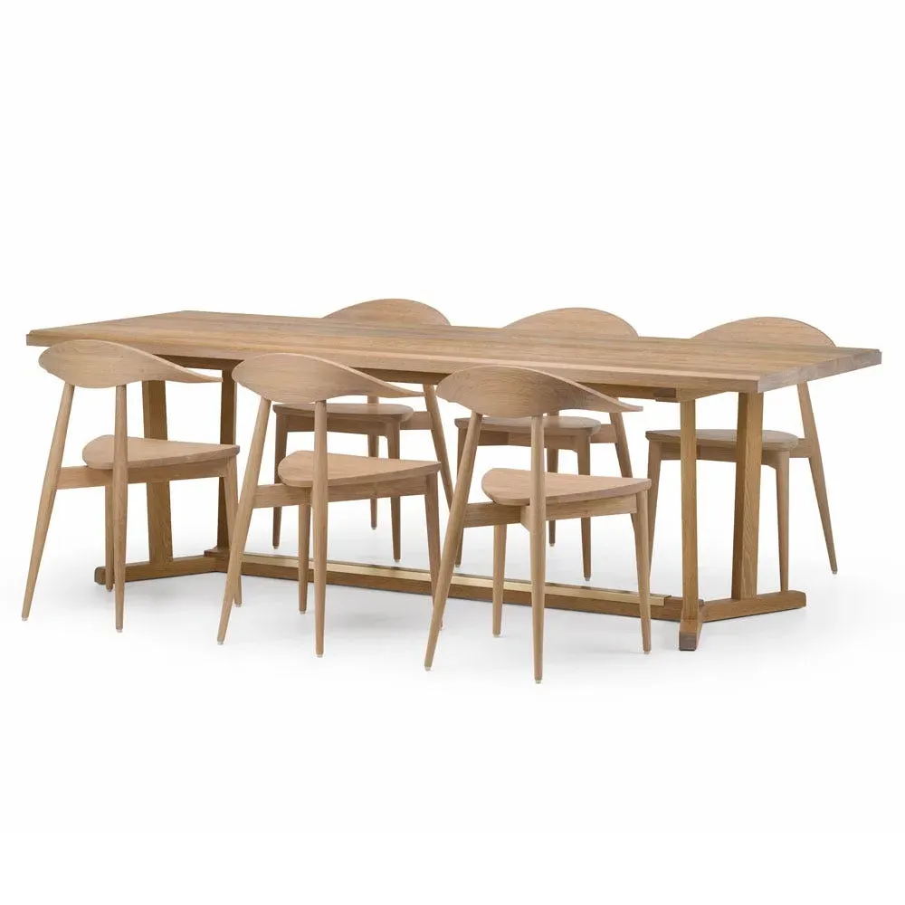 Dining Chair with Carved Backrest - Walnut