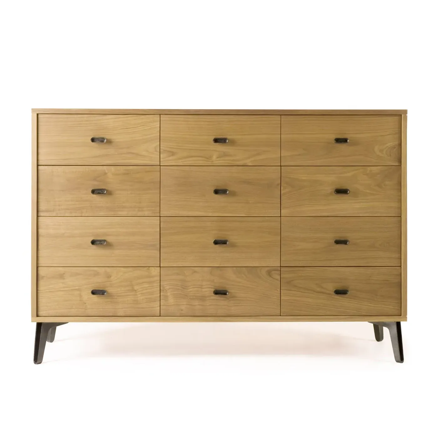 Large Chest with 12 Drawers - Oak, Solid Wood image