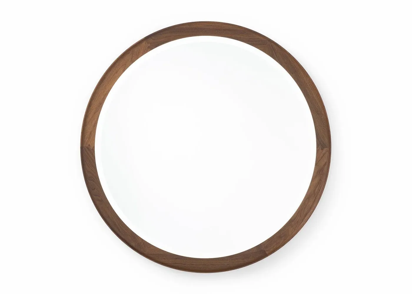 Round Mirror - Dark Wood, Walnut image