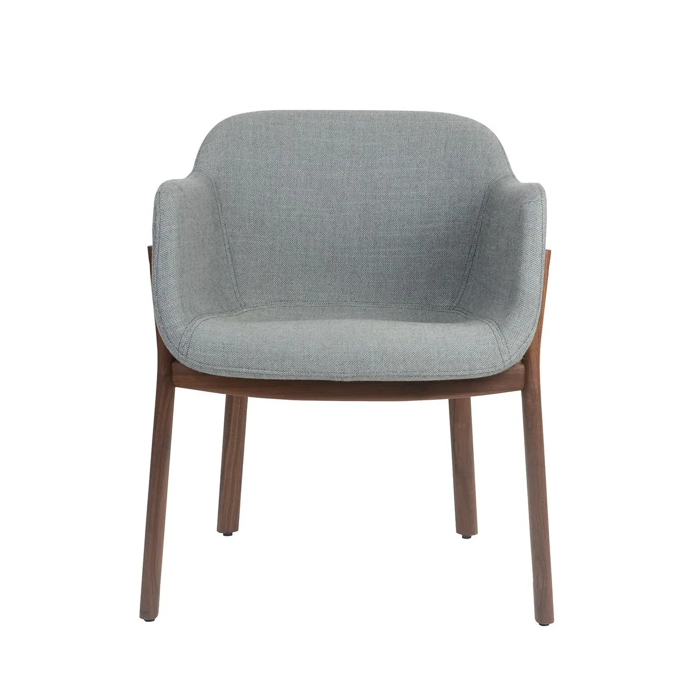 Upholstered Chair with Recline - Blue, Walnut image