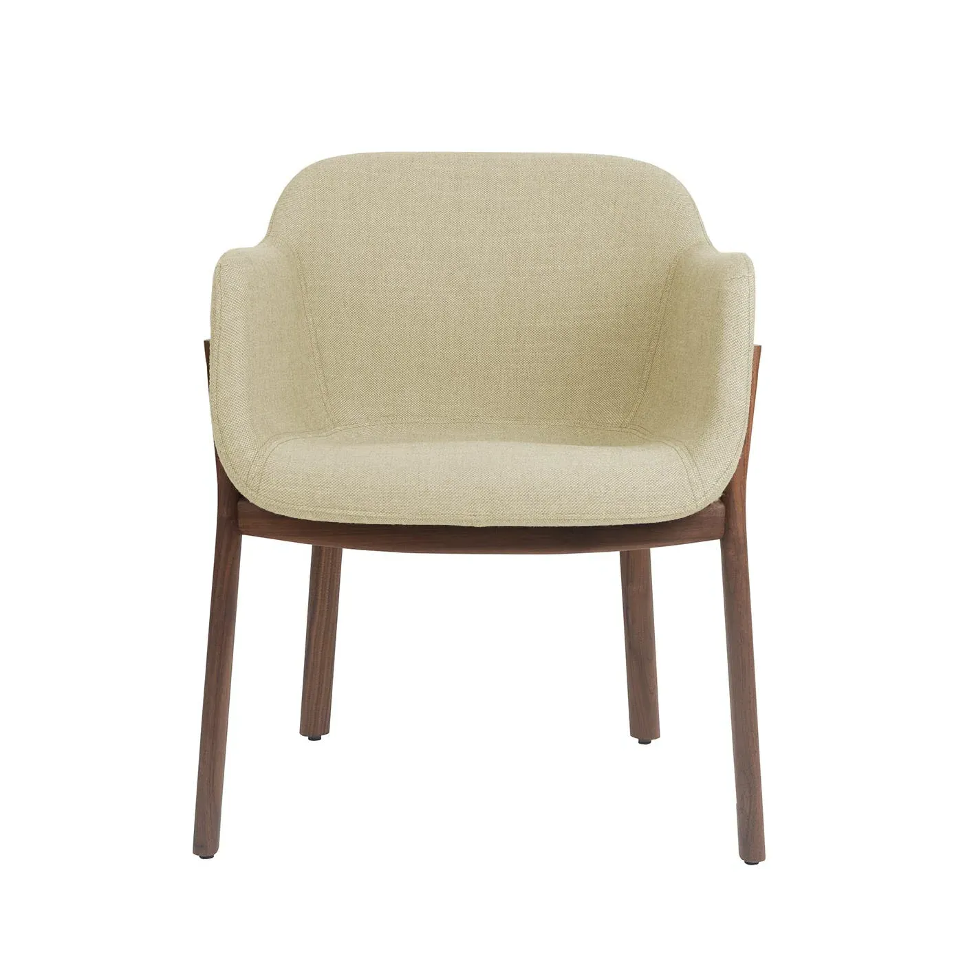Upholstered Chair with Recline - Cream, Walnut