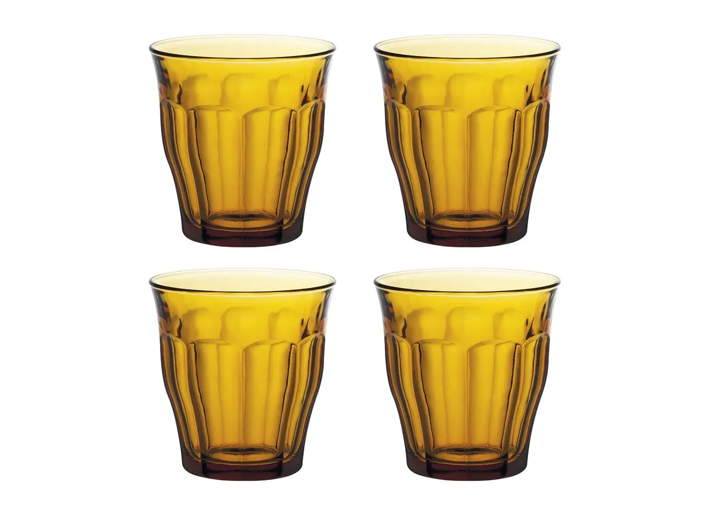 4-Piece Glass Set 25cl - Amber, Tempered Glass image