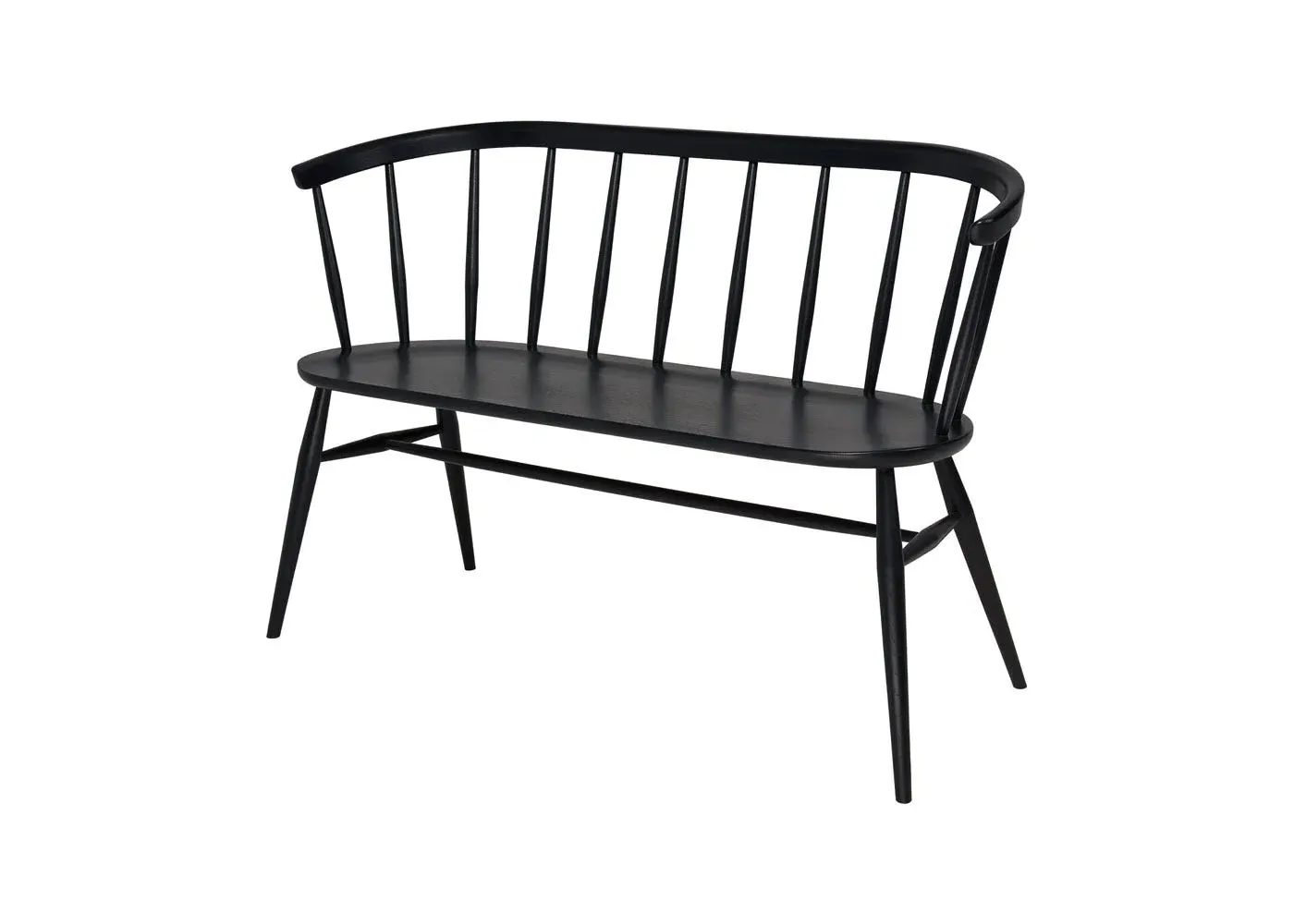 2-Seater Loveseat - Black, Oak image