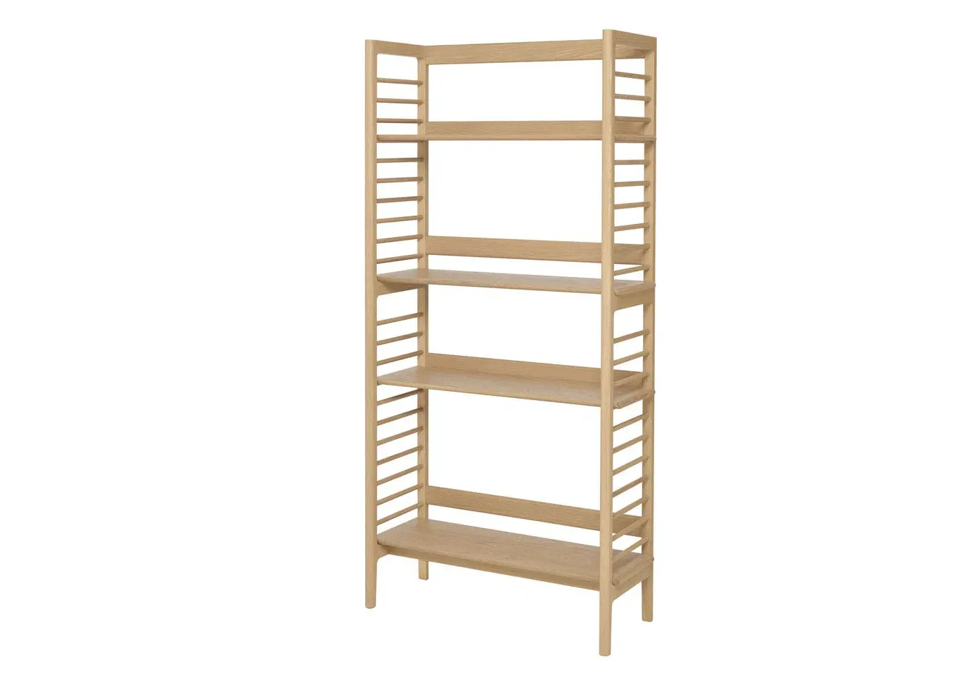 4-Shelf Shelving Unit - Light Wood, Oak image