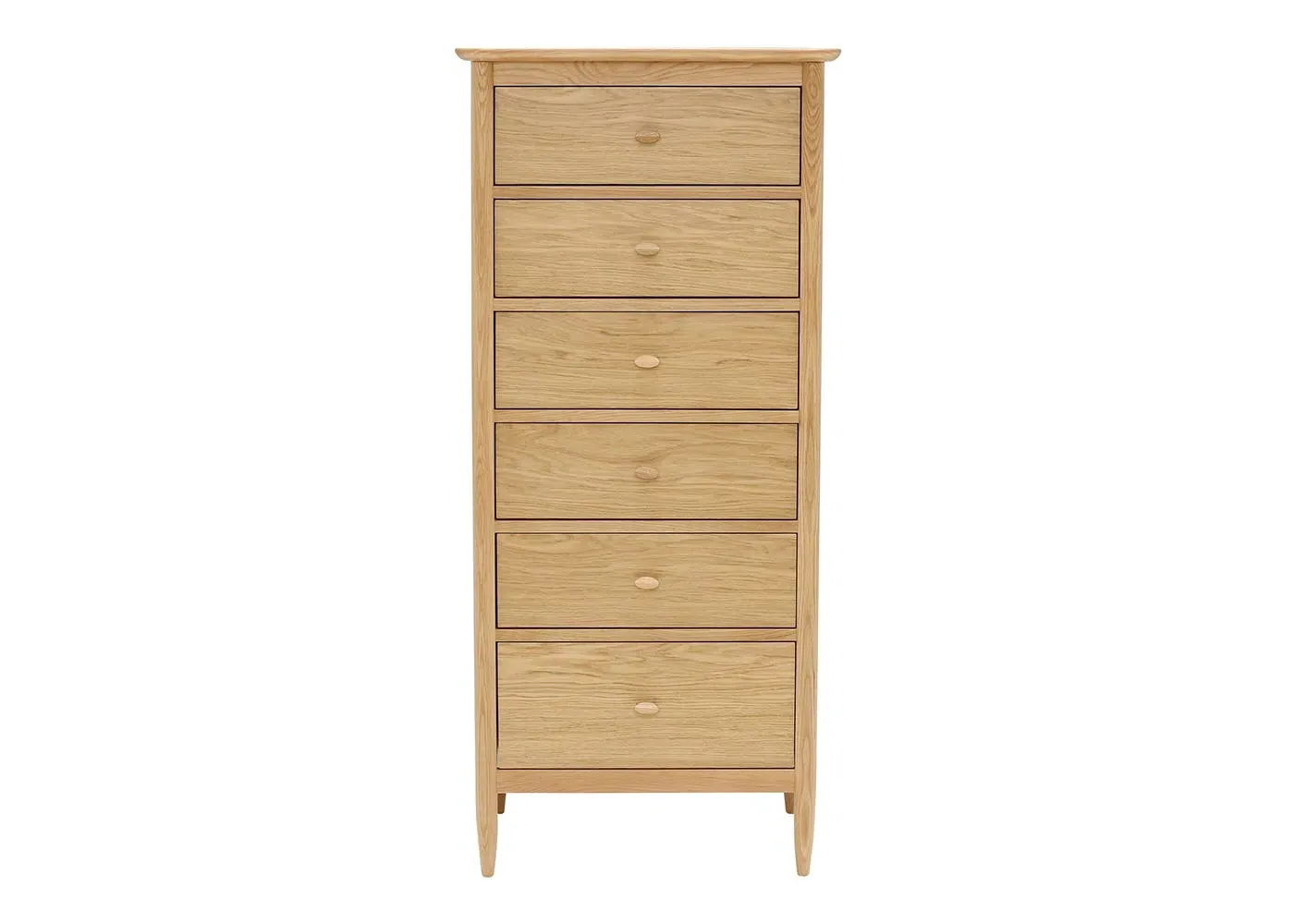 6-Drawer Tall Chest - Light Wood, Oak image
