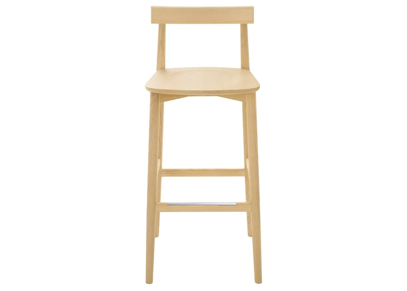 Bar Stool Clear Matt Finish - Light Wood, Ash image