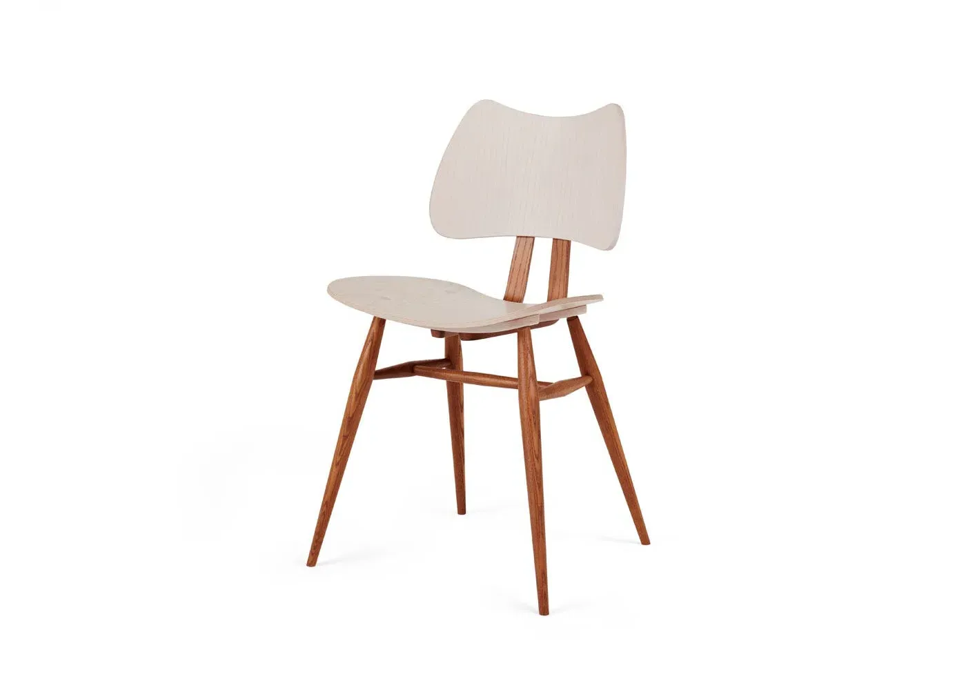 Butterfly Chair with Spindle Back - White