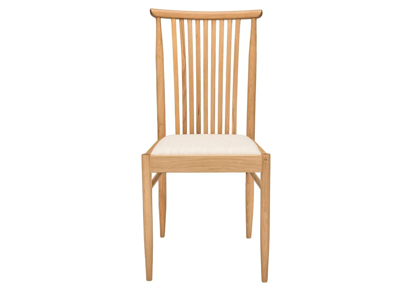 Dining Chair with Cushioned Seat - Cream, Oak image