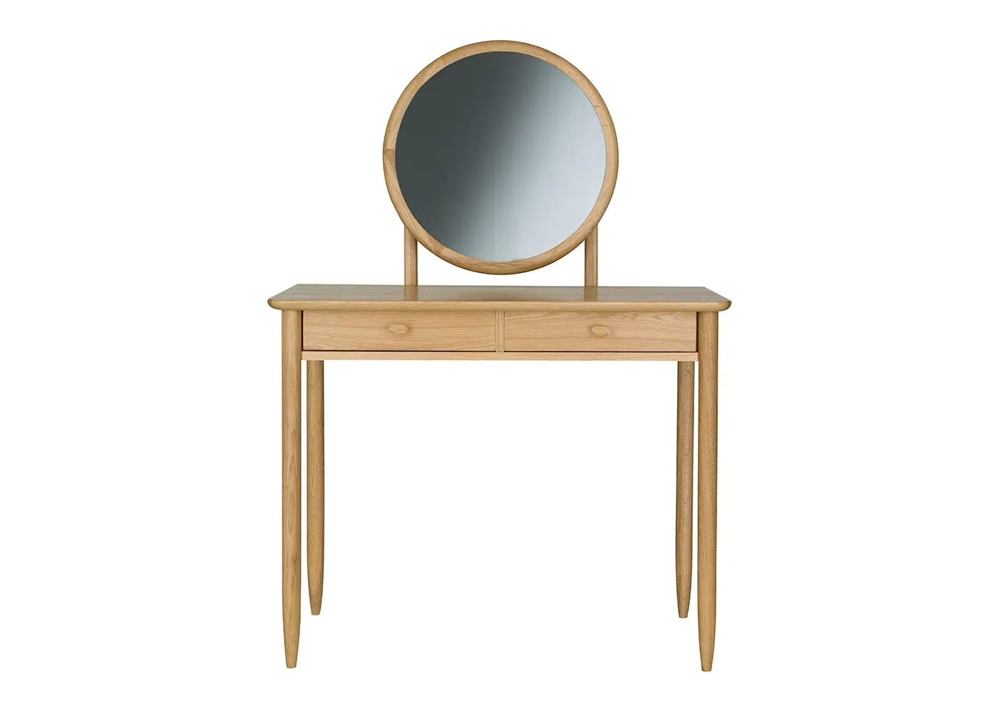 Dressing Table with Mirror - Light Wood, Oak image
