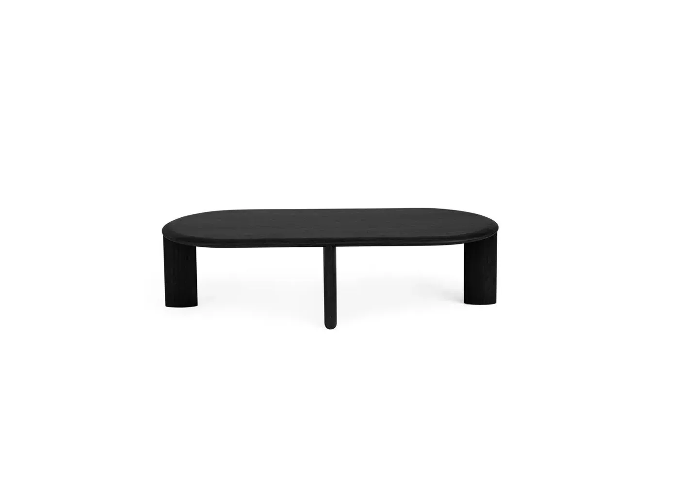 Long Coffee Table - Black, Ash Wood image