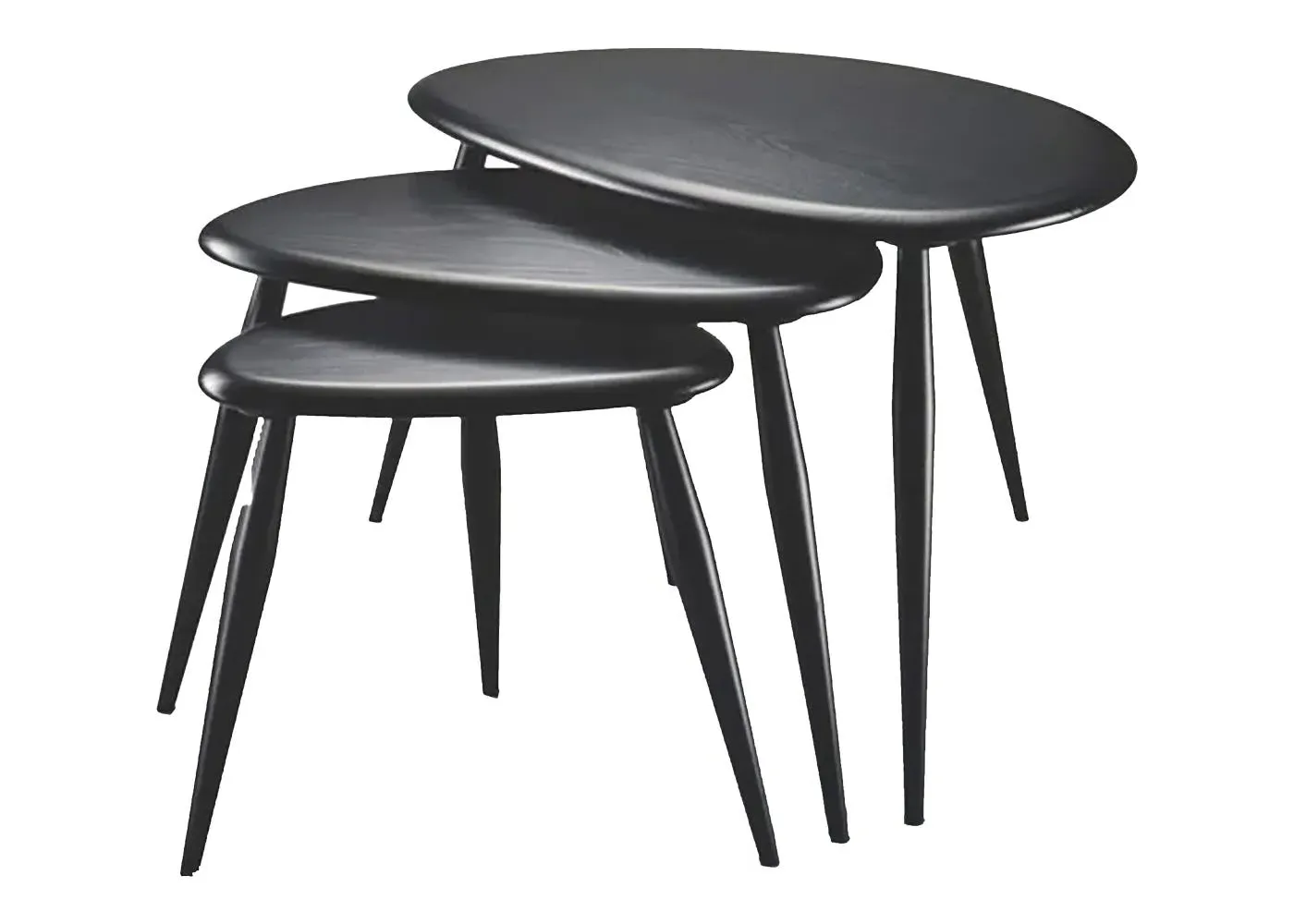 Pebble Nest Coffee Tables - Black, Elm