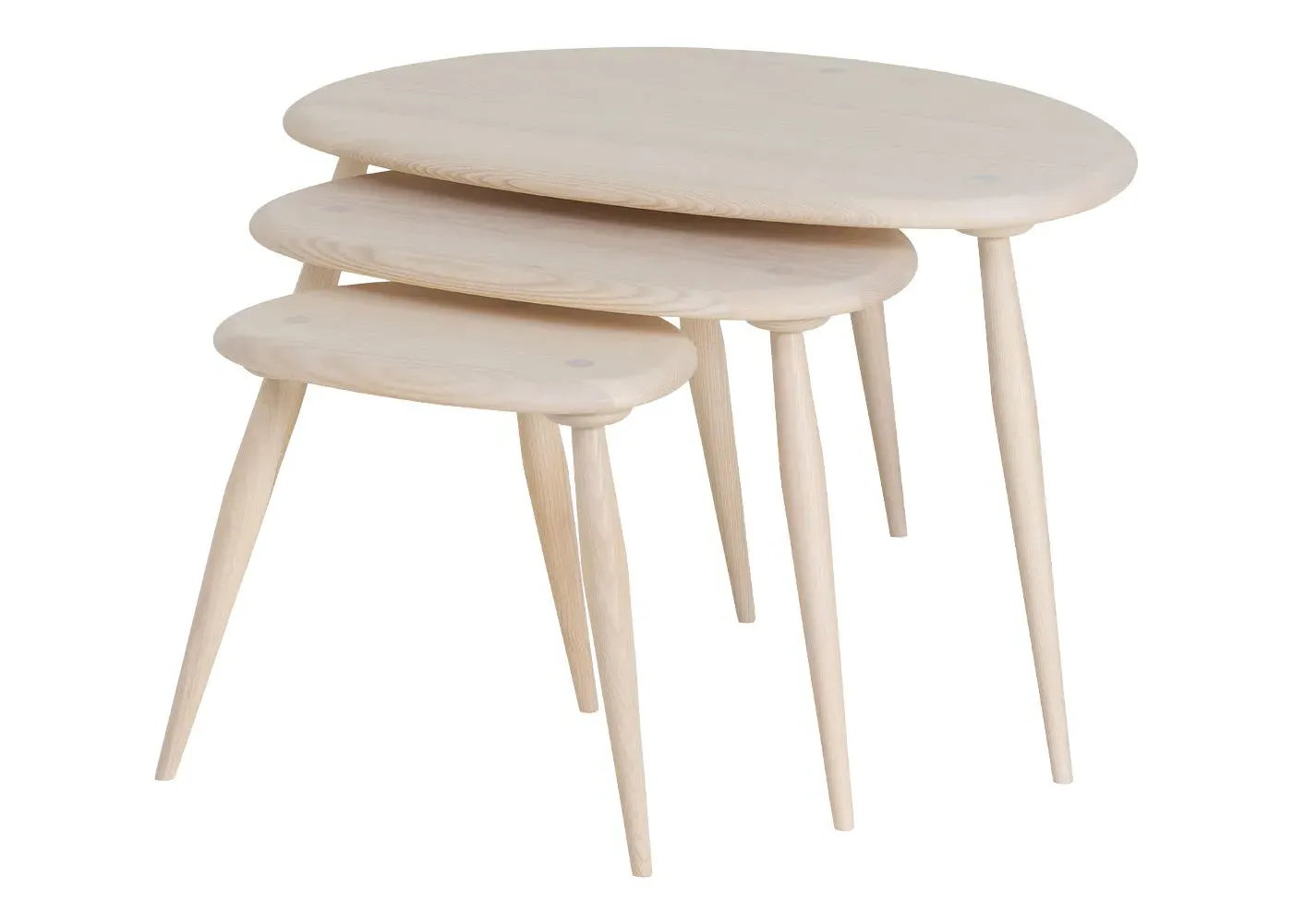 Pebble Nest Coffee Tables - White, Elm