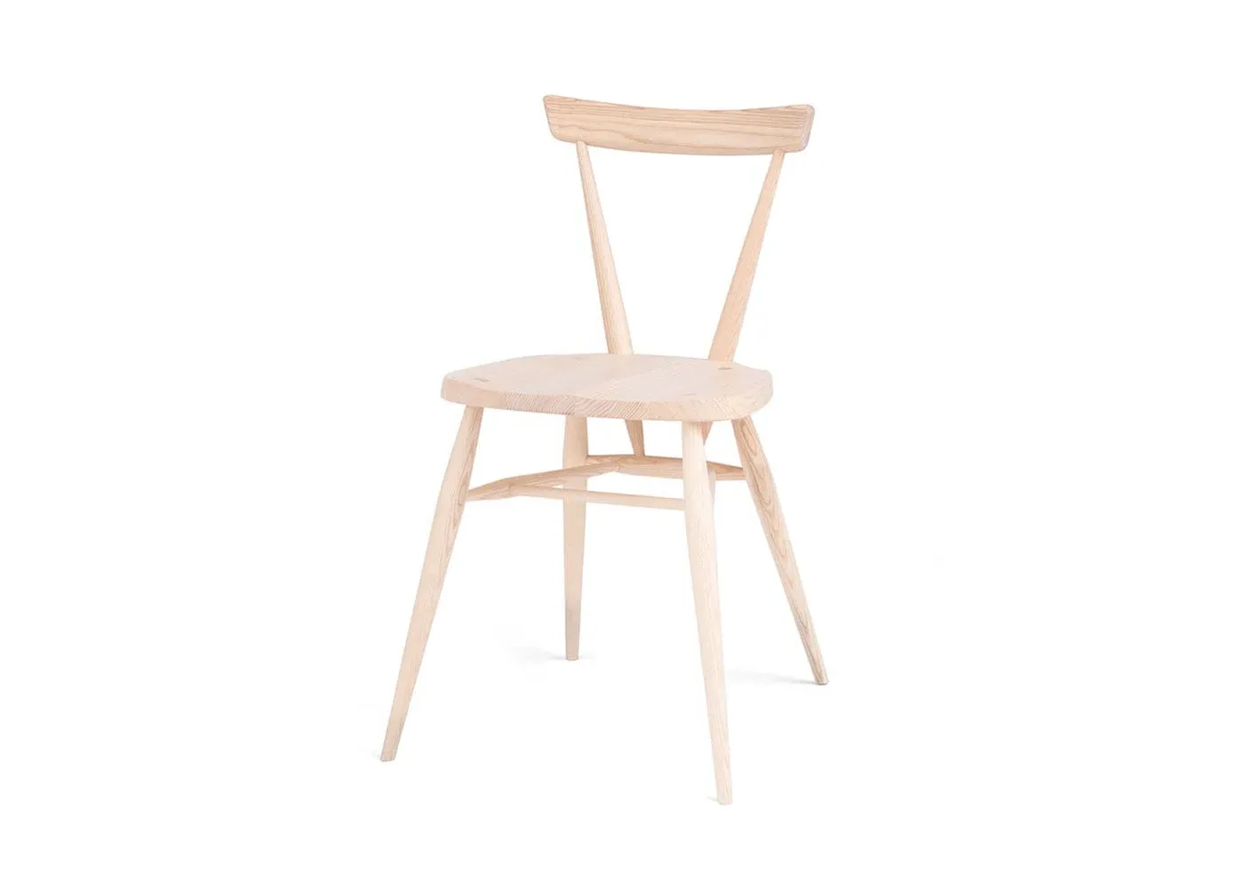 Stacking Chair with Spindle Back - White, Ash