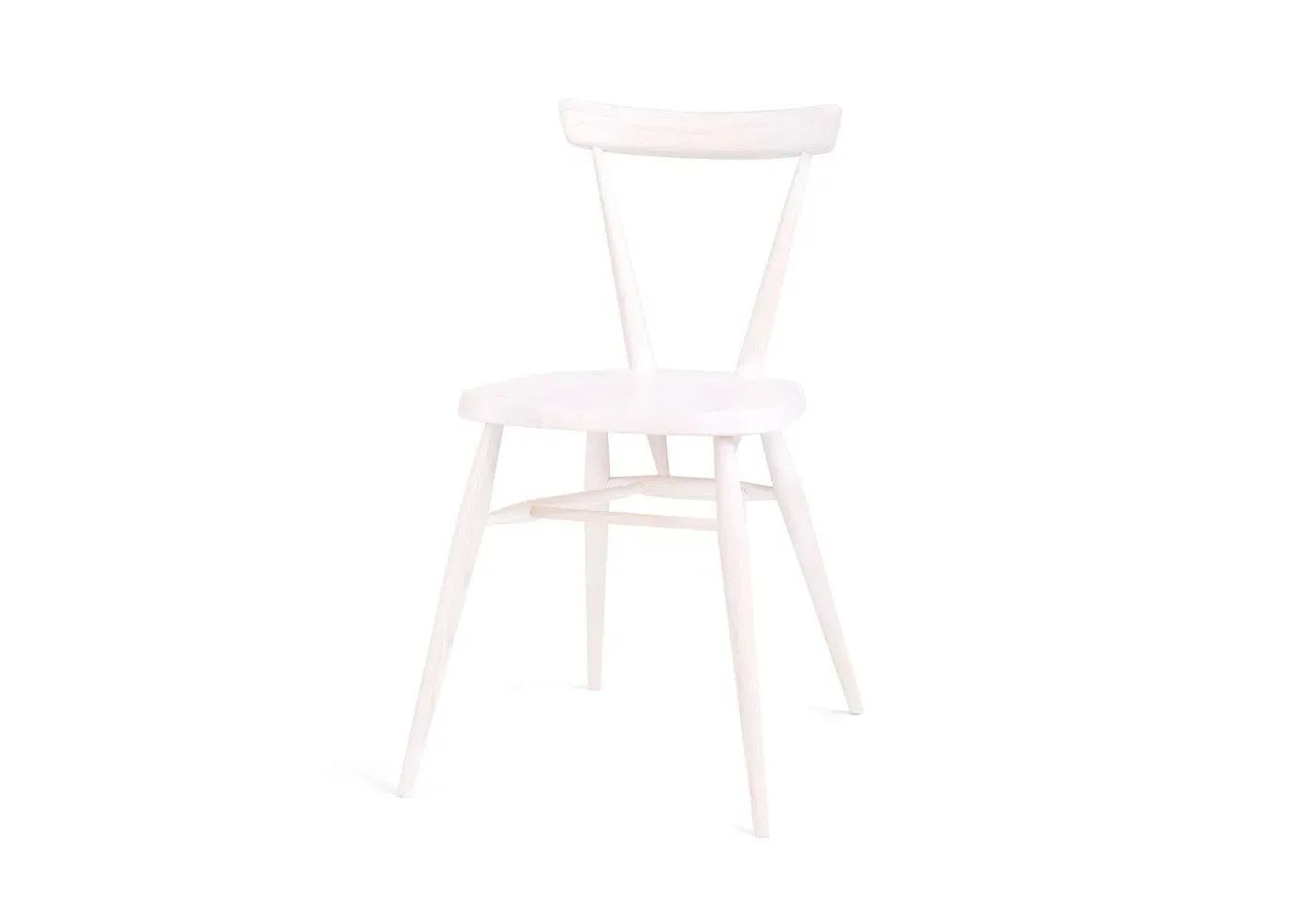 Stacking Chair with Spindle Back - White, Ash