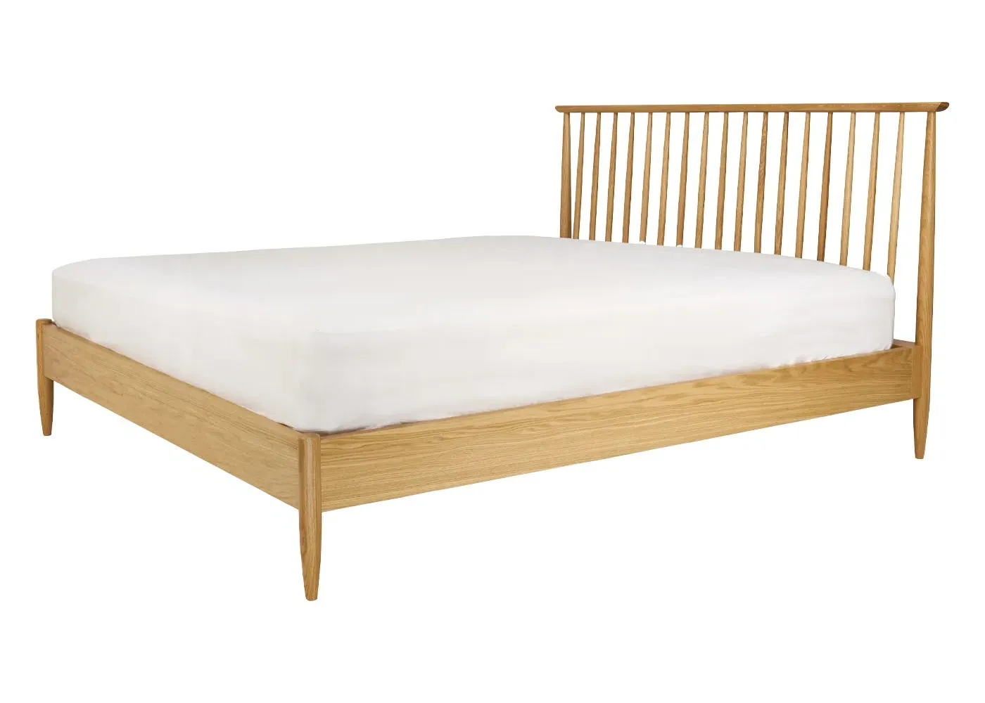 Super King Bed with Spindle Headboard - Oak image
