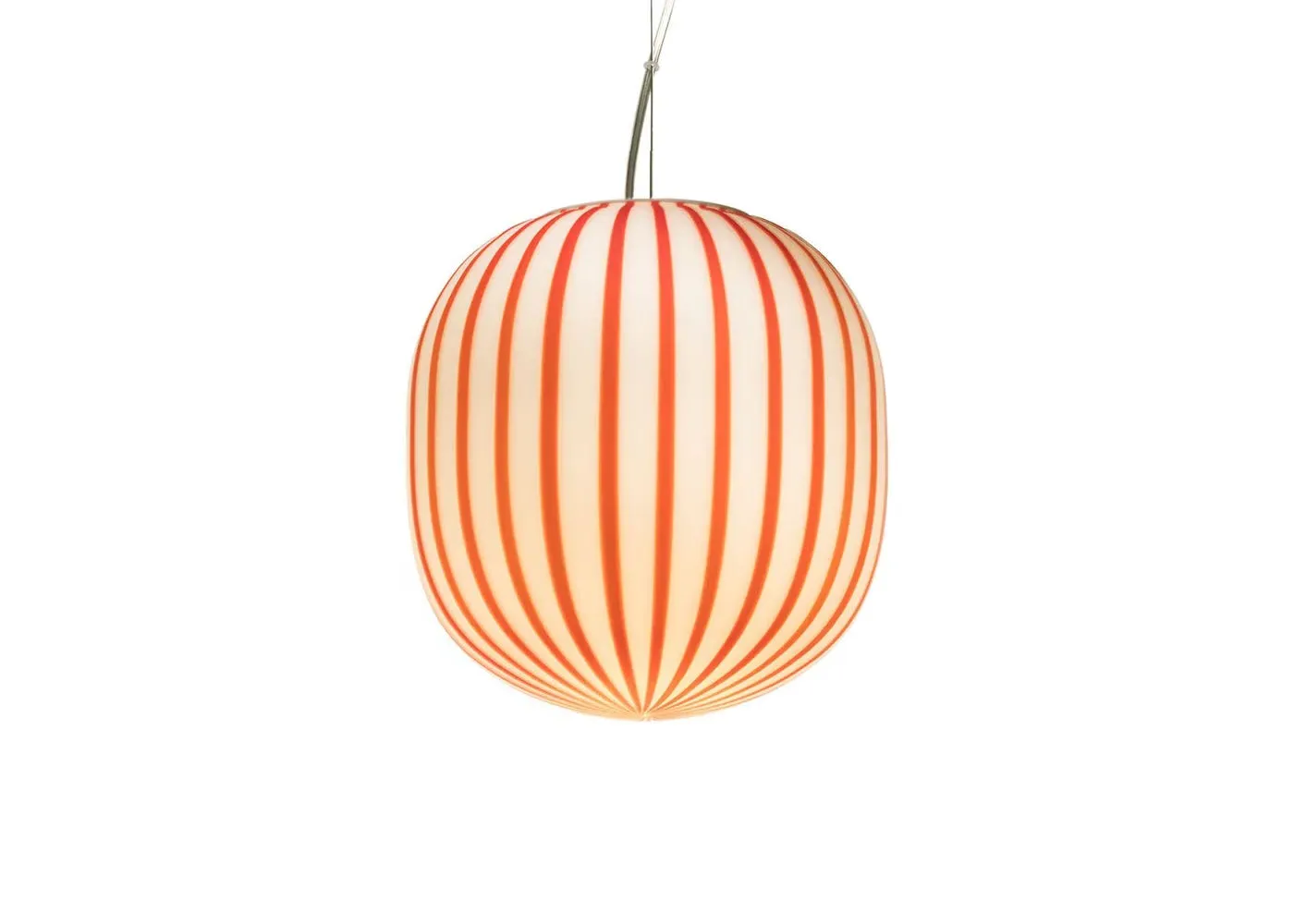 Cylinder Pendant Light - White/Red