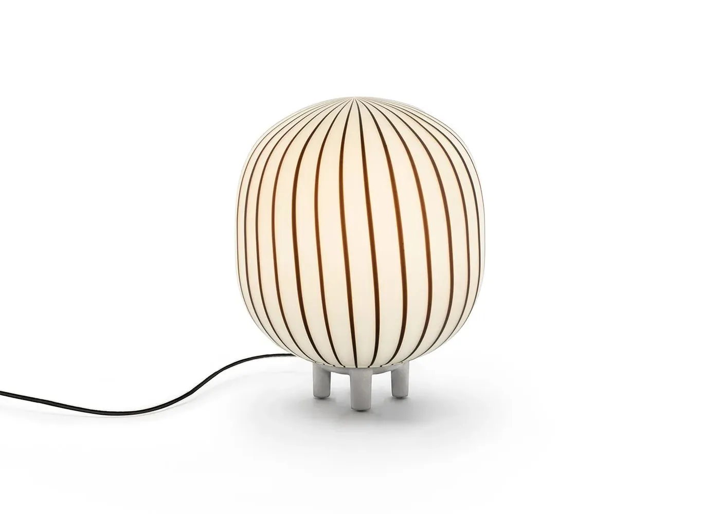 Cylinder Table Lamp Filigrana Design - White/Black image