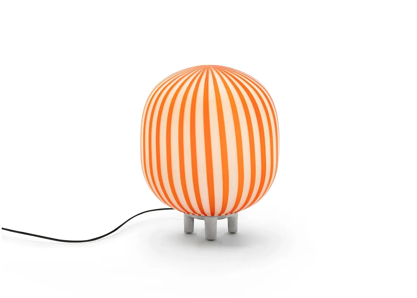 Cylinder Table Lamp Filigrana Design - White/Red