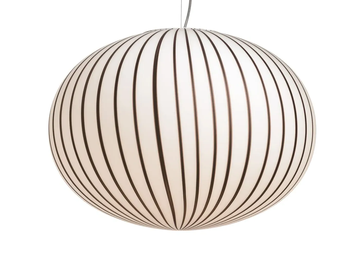 Large Ellipse Pendant Light - White/Black