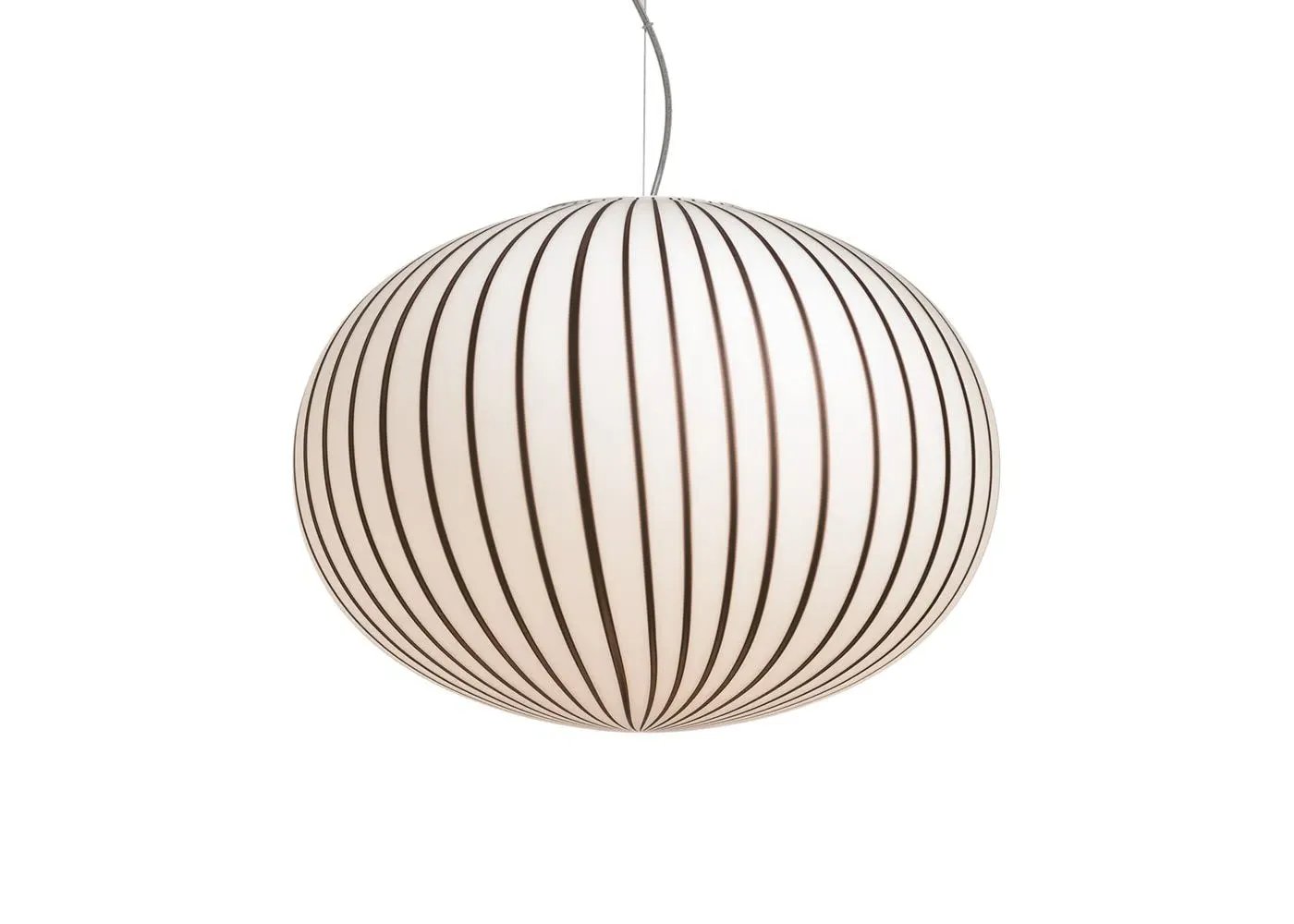 Medium Ellipse Pendant Light - White/Black