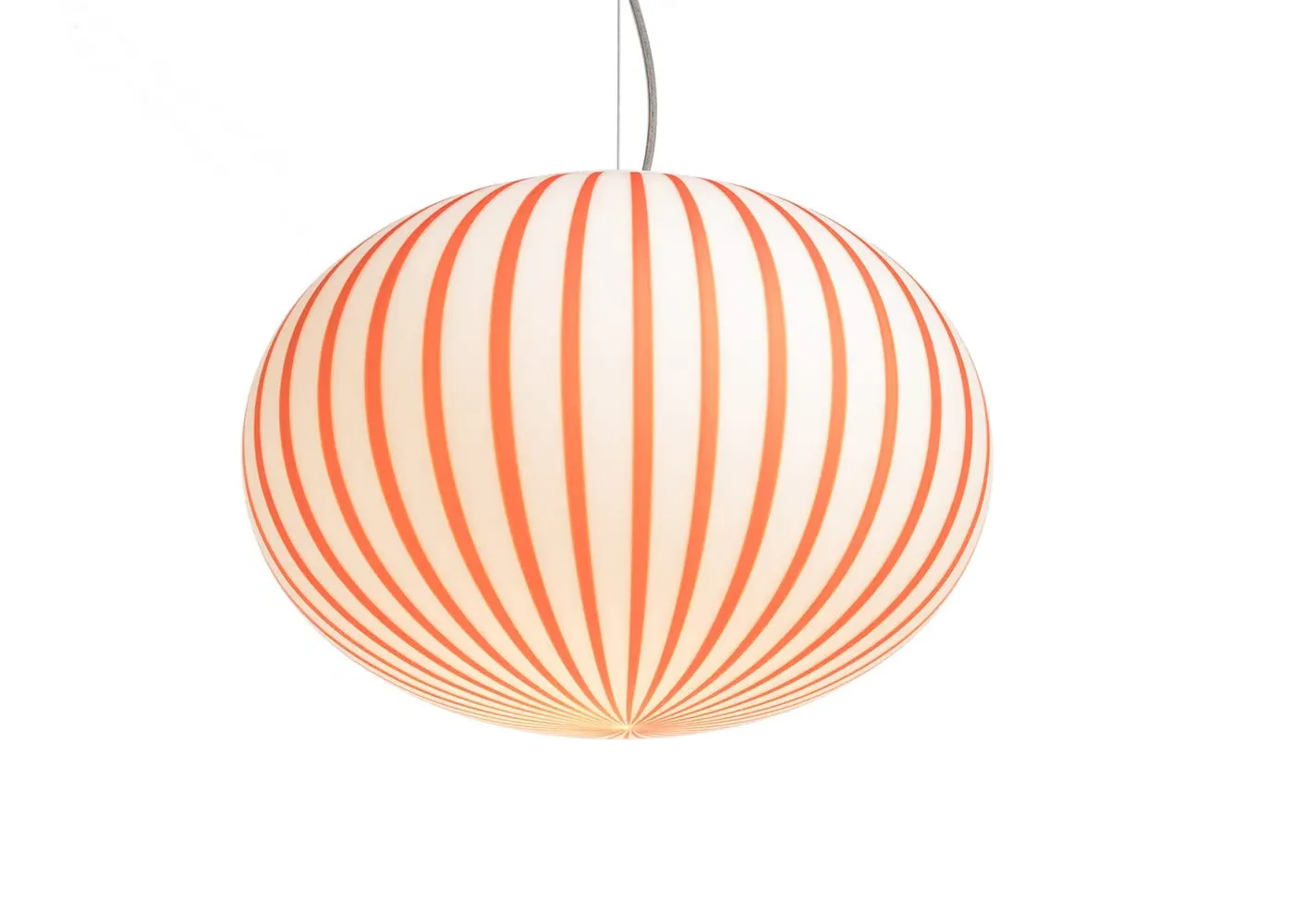 Medium Ellipse Pendant Light - White/Red