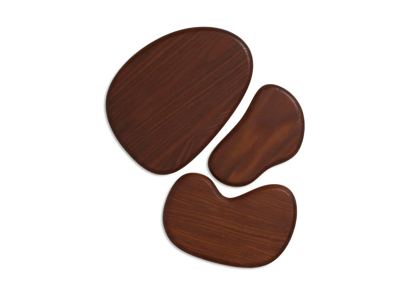 3-Piece Cutting Board Set - Dark Wood image