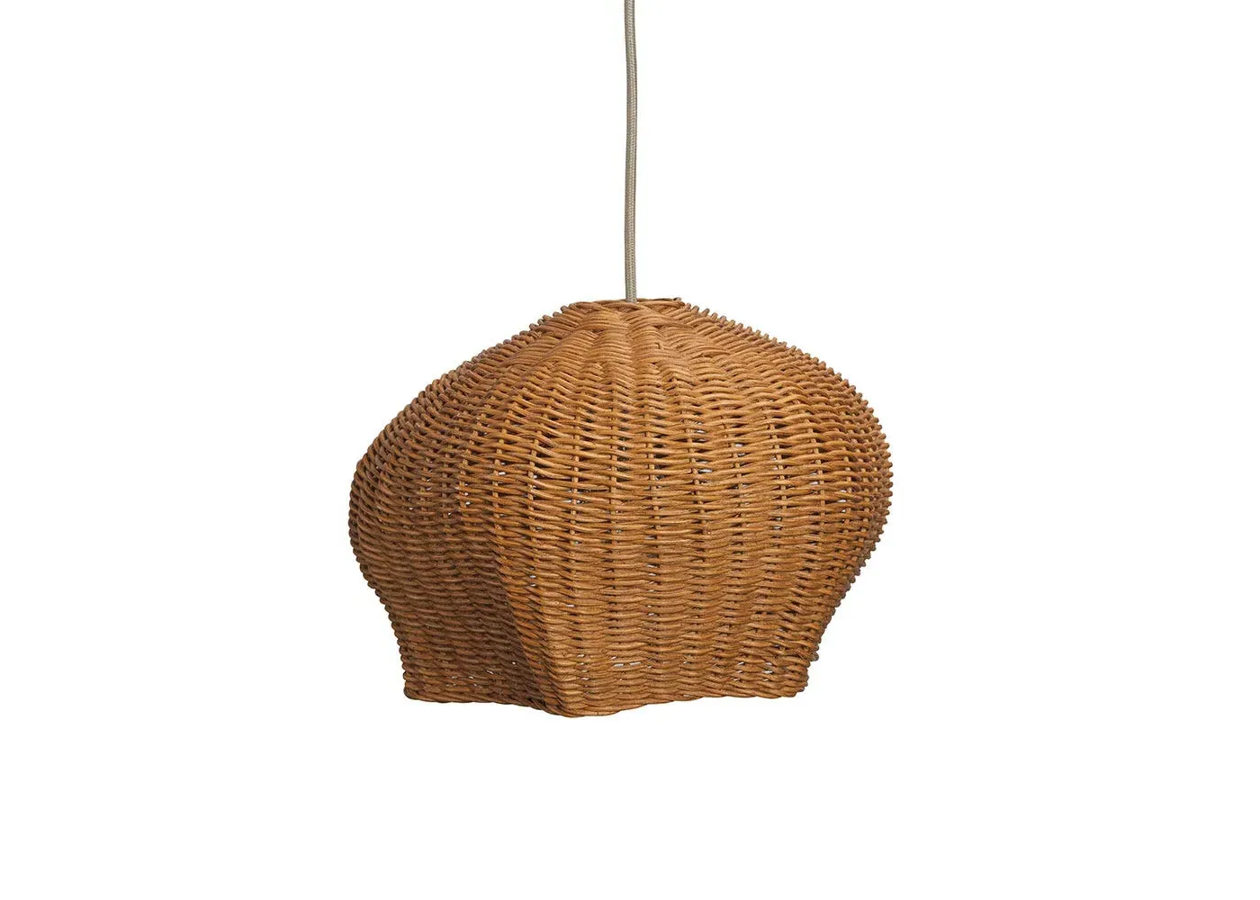 Medium Drape Lampshade - Natural, Rattan
