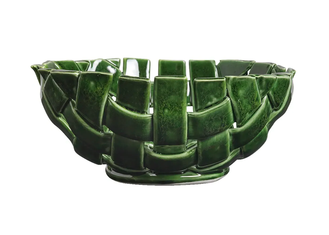 Plait Bowl - Emerald Green image