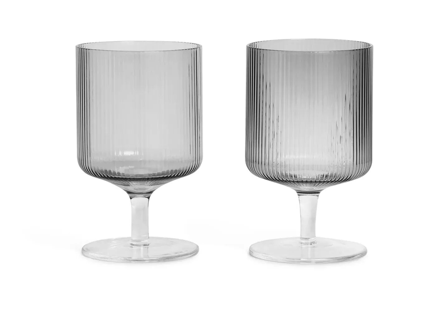 Wine Glass Set of 2 - Smoked Grey, Glass