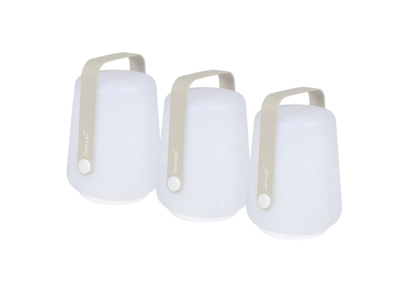 3-Piece LED Table Lamp Set - Clay Grey