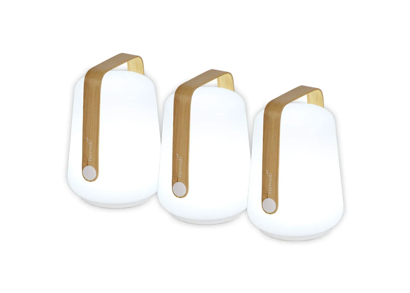 3-Piece Outdoor Lamp Set - Bamboo