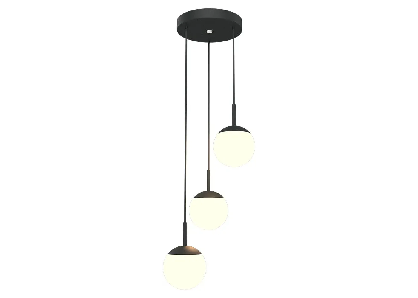 Triple LED Pendant Light - Grey, Outdoor image