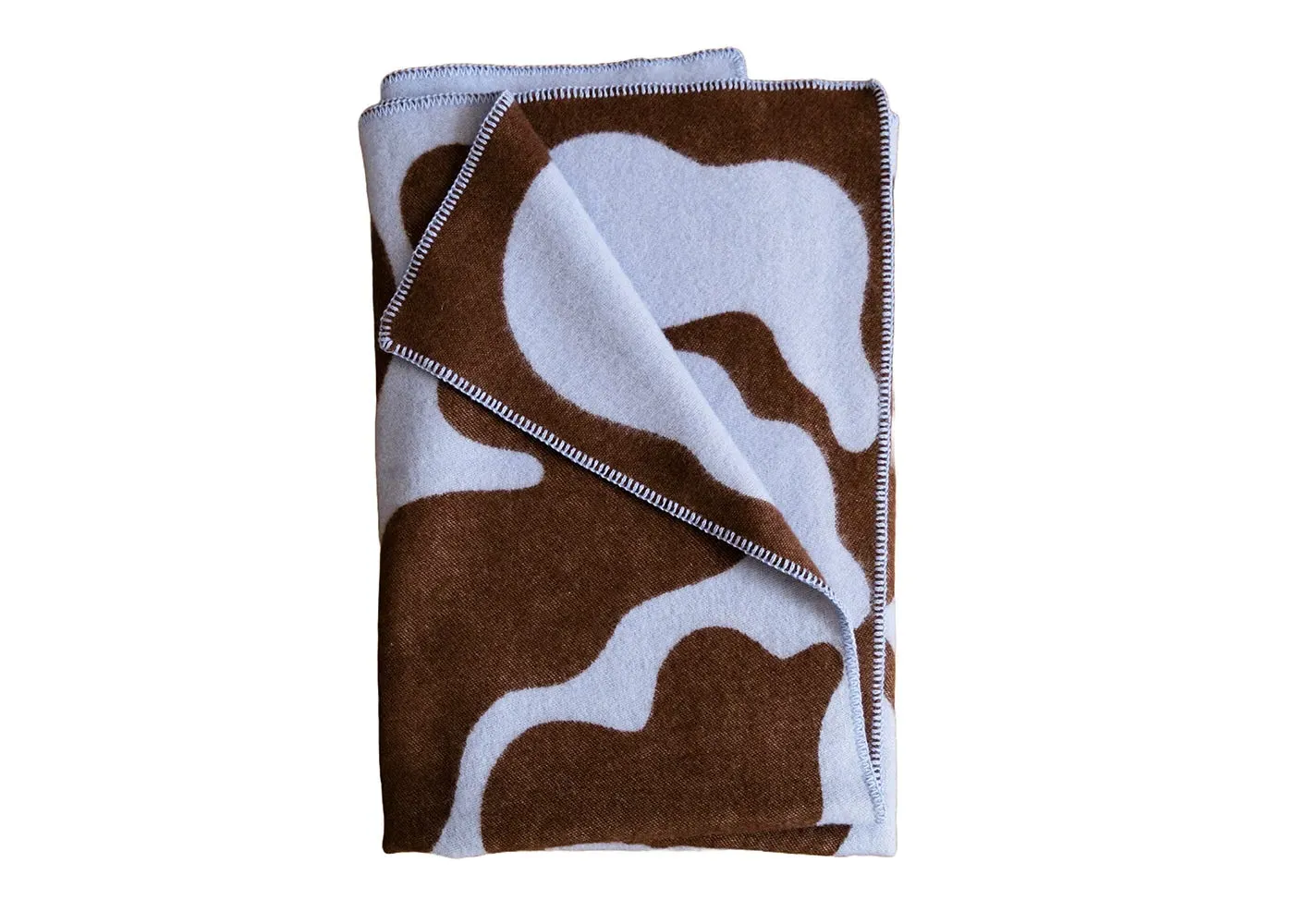 Leaves Wool Blanket - Pale Blue, Wool image
