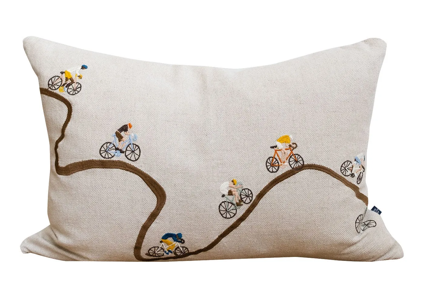 Rectangular Cushion with Embroidery - Cream image