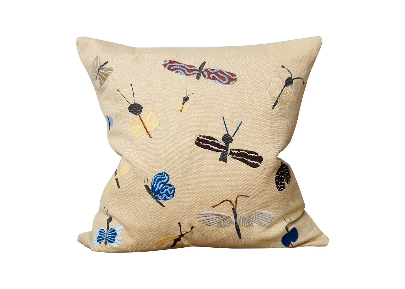 Square Cushion Cover Embroidered - Cream