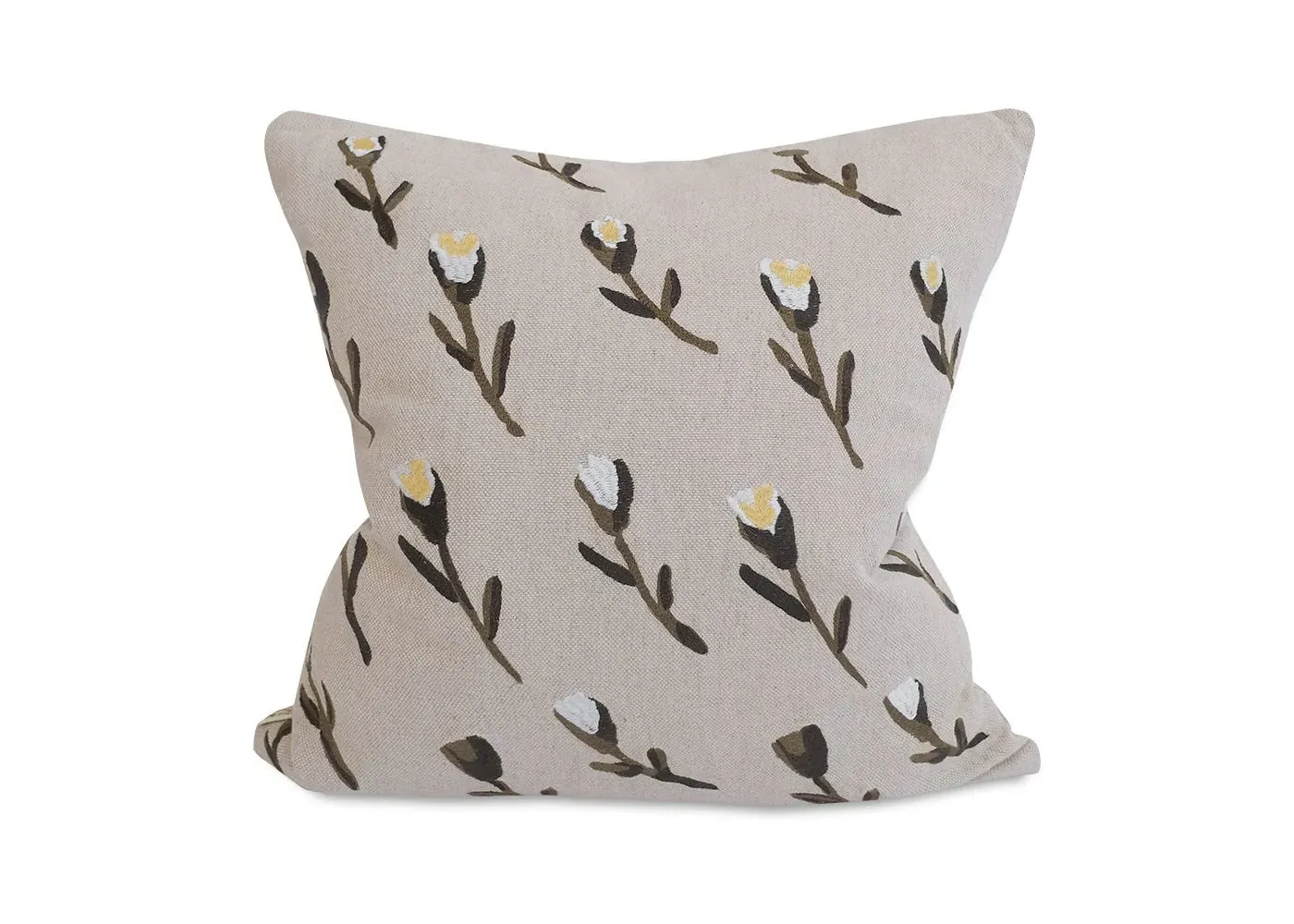 Square Cushion Cover Embroidered - Grey image