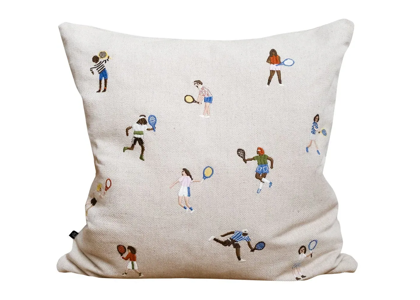 Square Cushion with Embroidery - Cream image