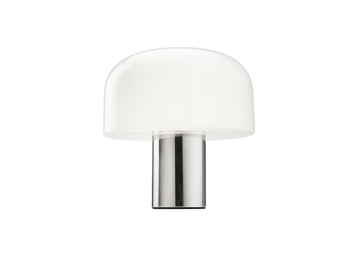 Bellhop Table Lamp - White, Chrome