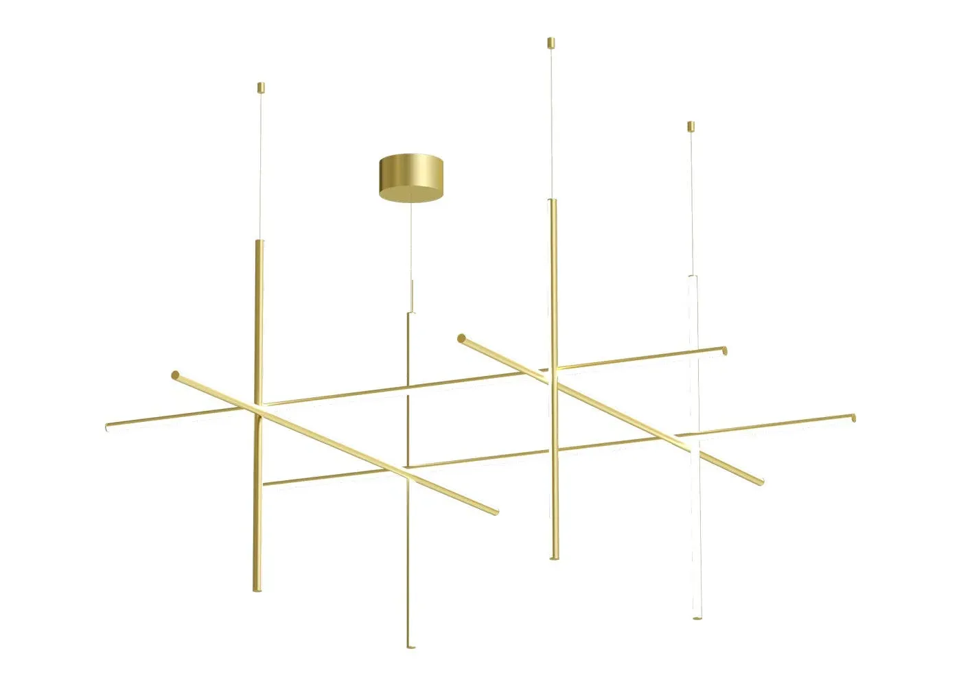Grid Pendant Light with LED - Champagne image