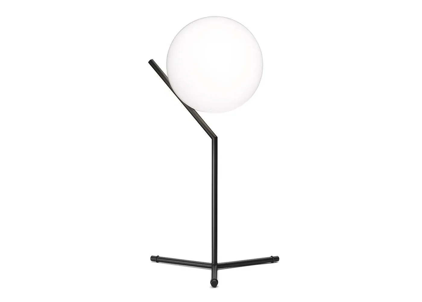 High Table Light with Glass Shade - Black image