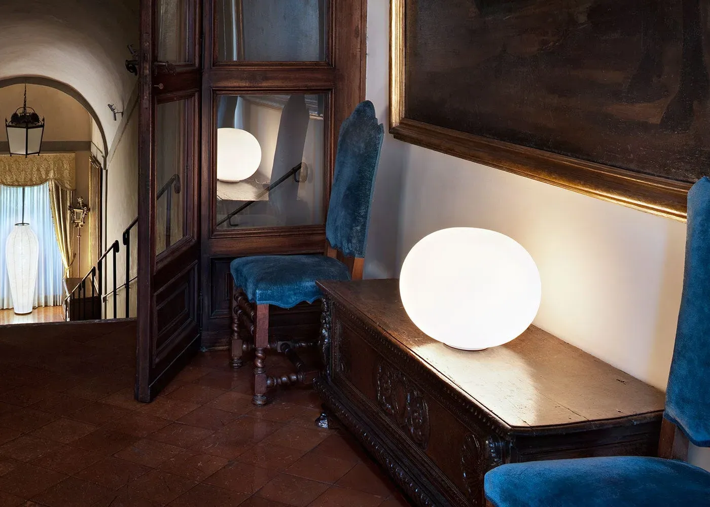 Large Globe Table Lamp - Clear, Glass