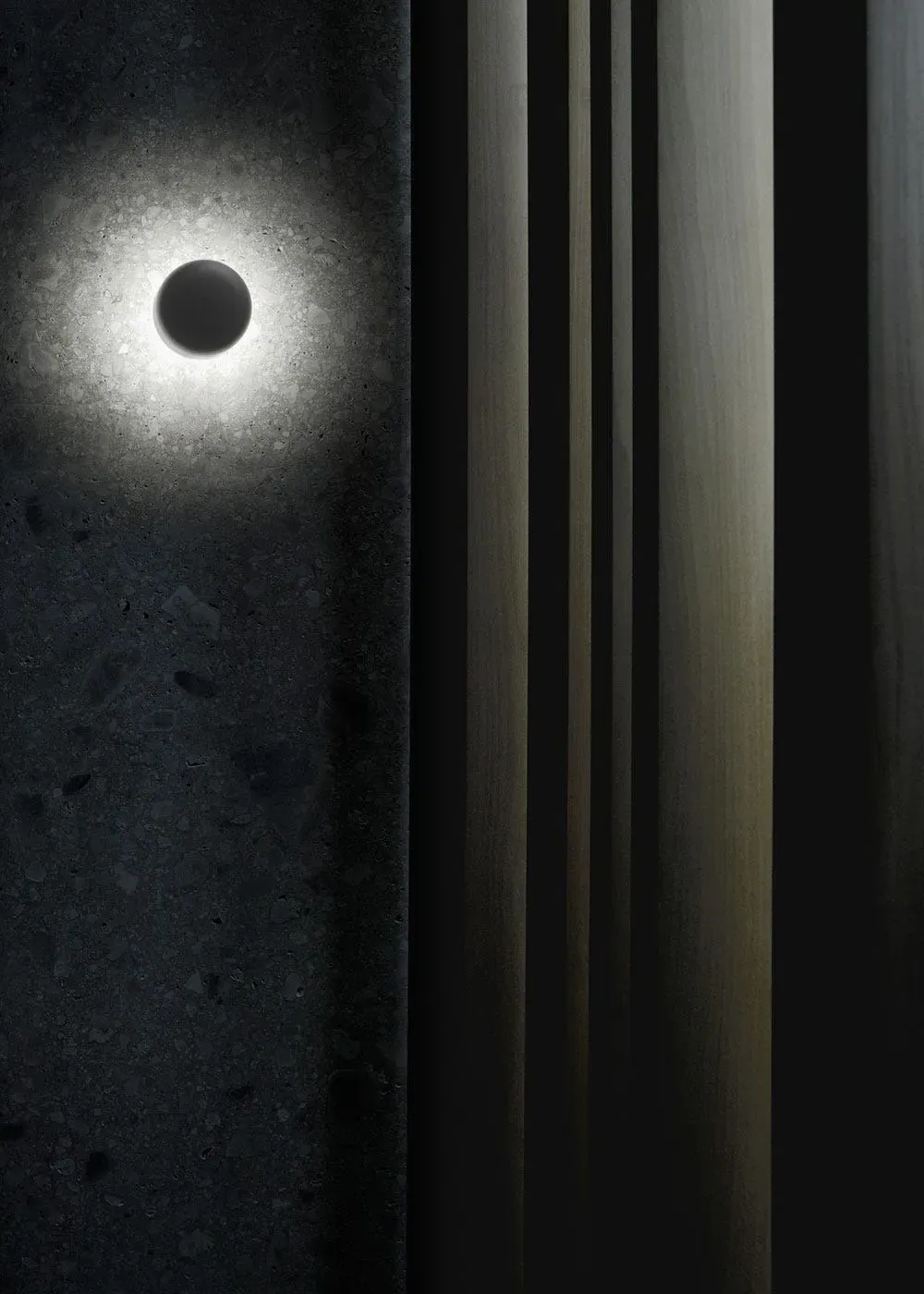 LED Wall Light with Diffuser - Black