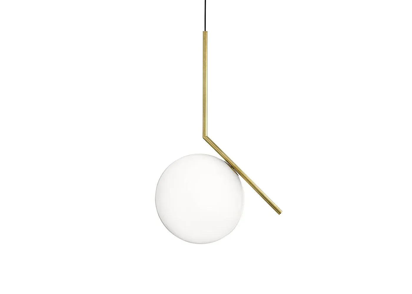 Pendant Light with Glass Shade - Brass, Metal