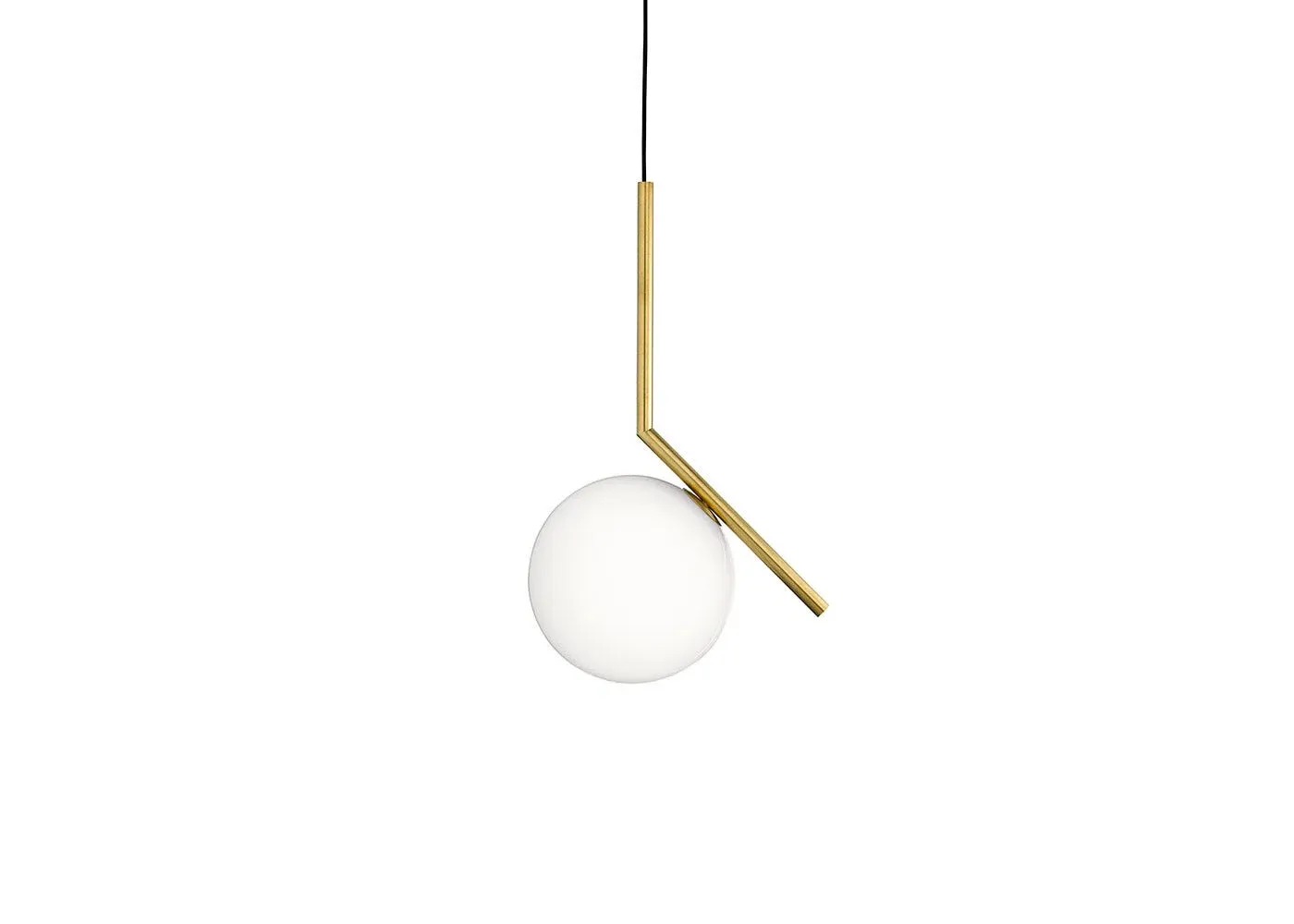 Pendant Light with Glass Shade - Brass, Metal