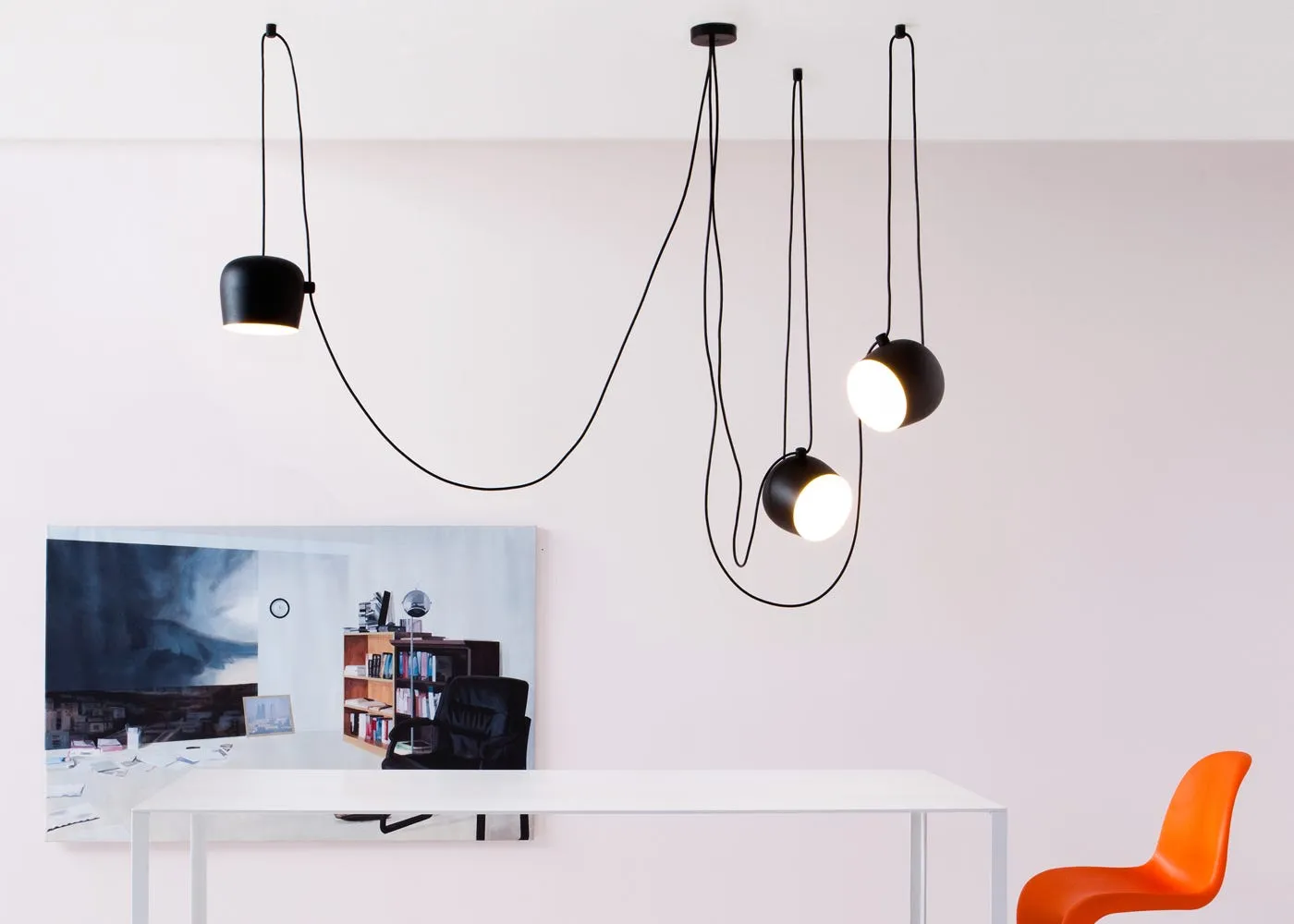 Small Pendant Light Directional - White