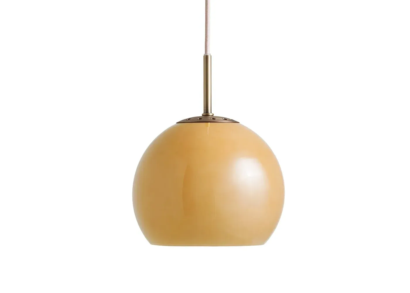Ball Pendant Light - Amber Glass image