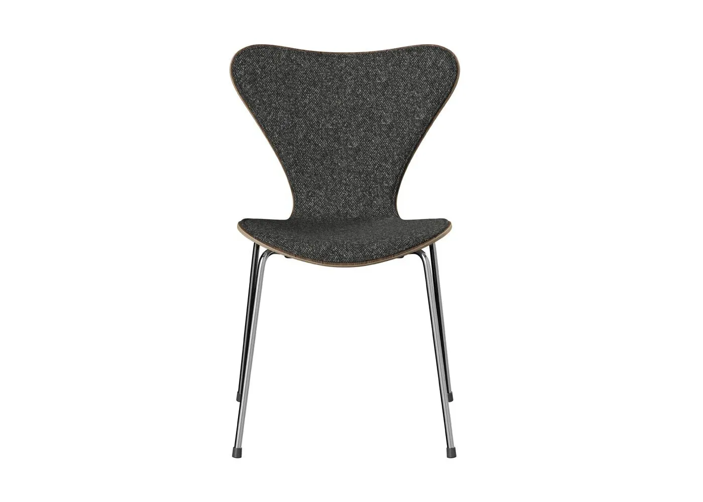Dining Chair Vanir Fabric - Grey, Walnut Veneer image