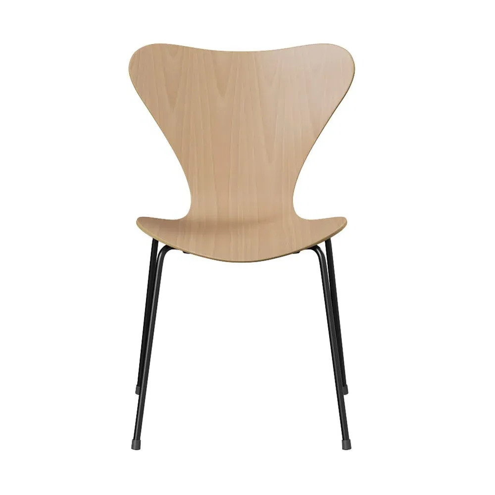 Dining Chair with Black Legs - Light Wood, Beech